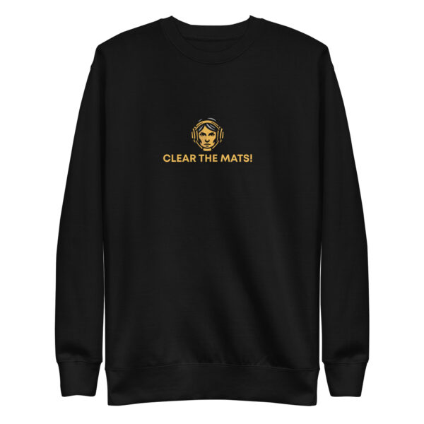 unisex premium sweatshirt black front 681982e5bb808
