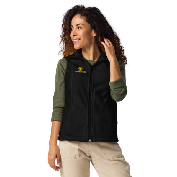womens columbia fleece vest black front 68197416db286