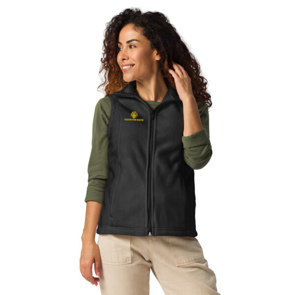 womens columbia fleece vest charcoal heather front 68197416da66d