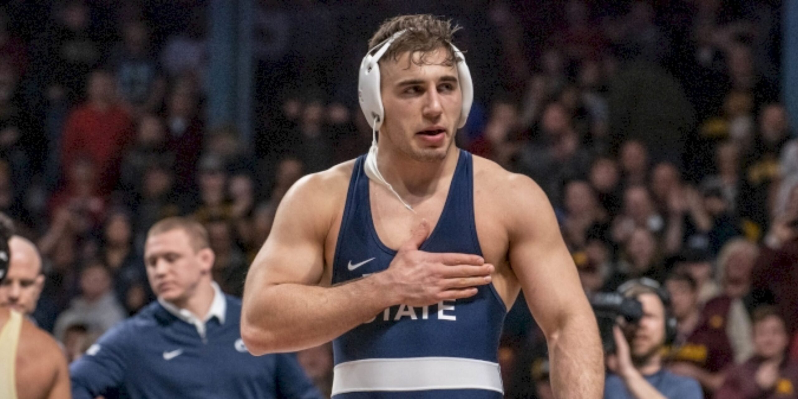 Anthony Cassar NCAA heavyweight champion transitioning to MMA fighter during training session